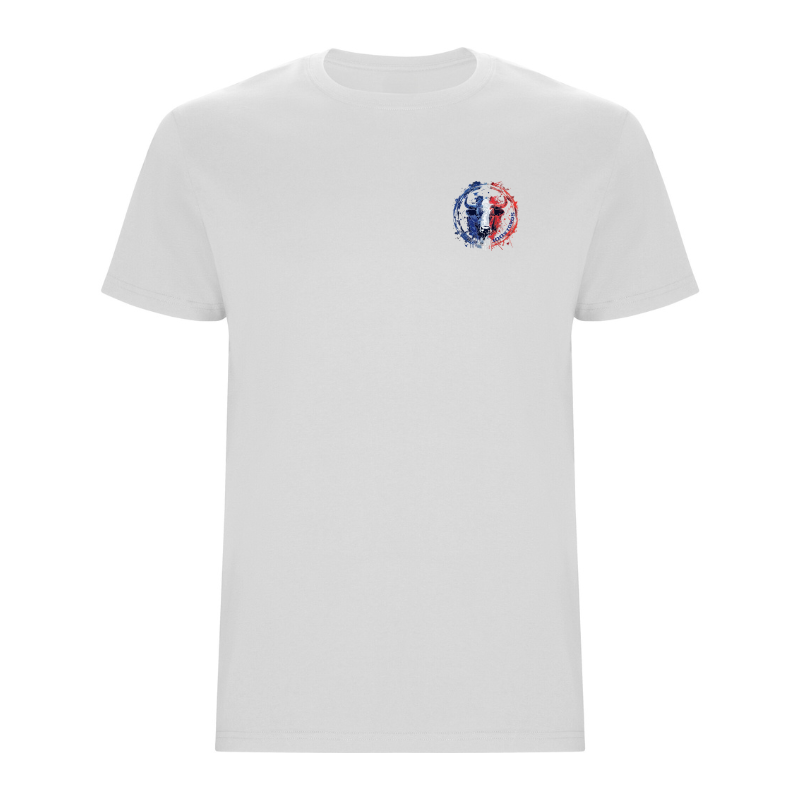 T-SHIRT HOMME 100%TOROS | TRICOLORE | BLANC