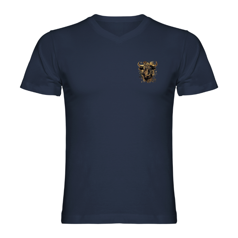 T-SHIRT COL V HOMME 100%TOROS | HÉRITAGE | MARINE