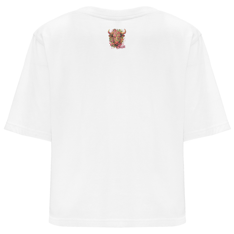 T-SHIRT FEMME 100%TOROS | FLOREAL | BLANC
