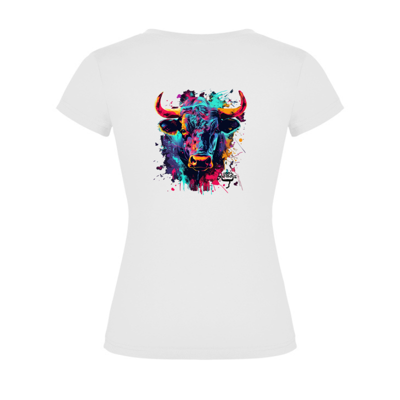 T-SHIRT FEMME 100%TOROS | ART-V | BLANC