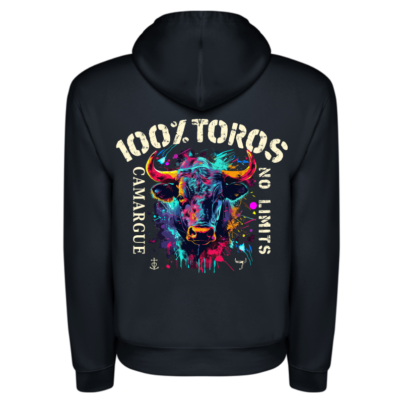 SWEAT HOMME 100%TOROS | CAMARGUE | MARINE