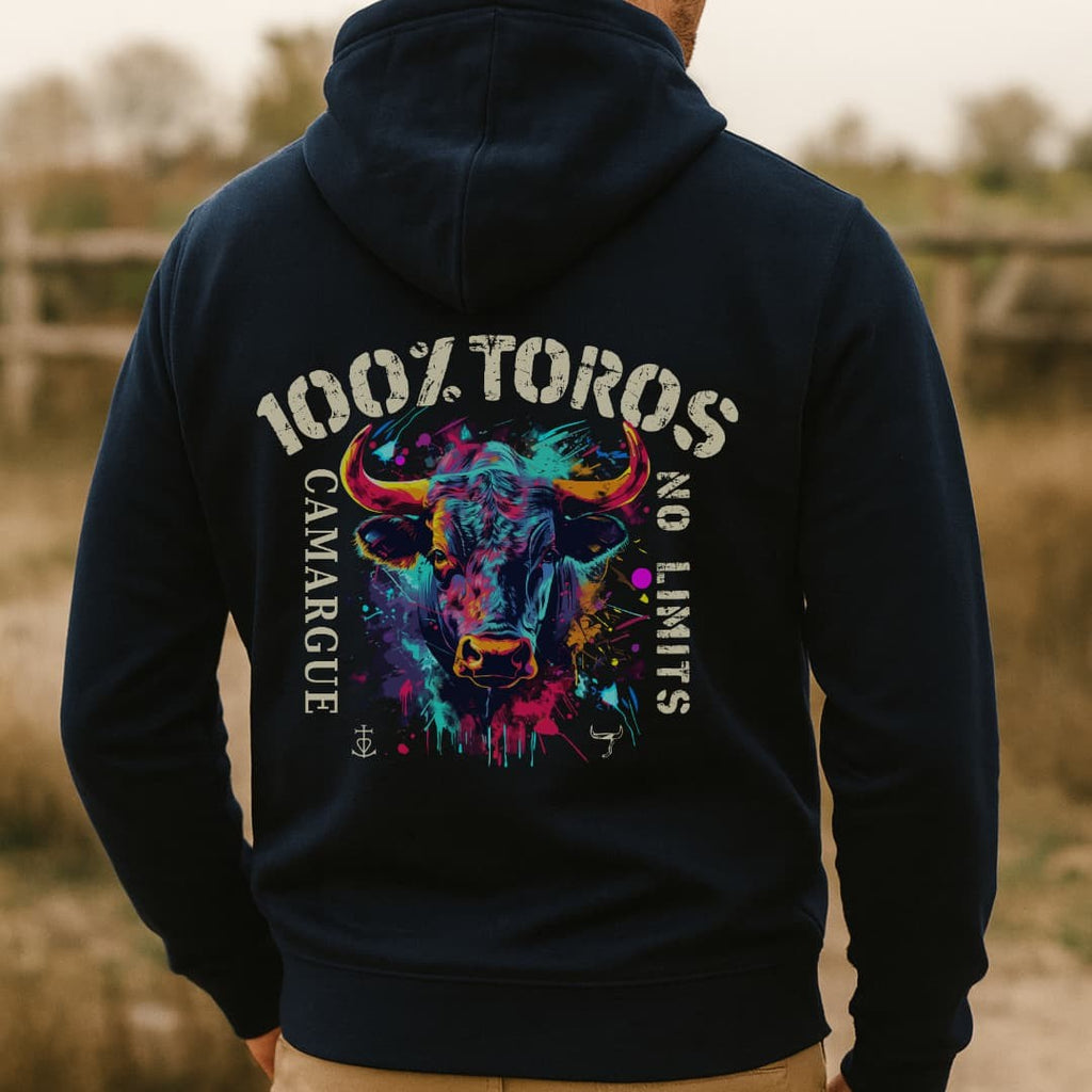 SWEAT HOMME 100%TOROS | CAMARGUE | MARINE