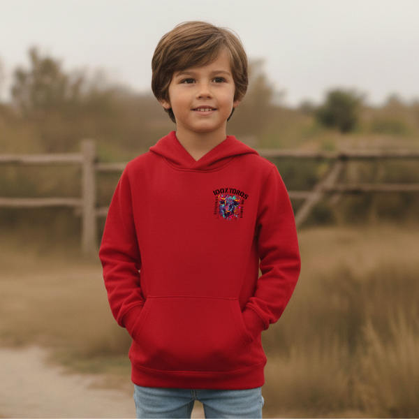 SWEAT ENFANT 100%TOROS | CAMARGUE| ROUGE