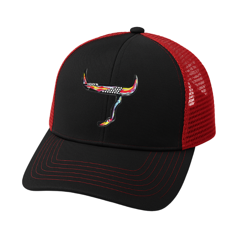Casquette grille 100%Toros - Rouge