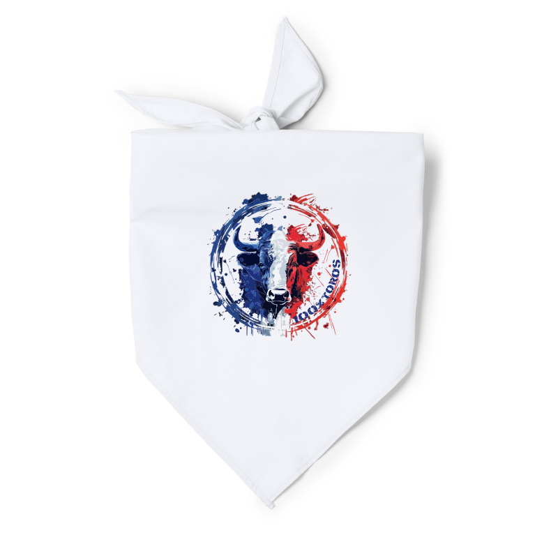Bandana 100%Toros Blanc - Tricolore